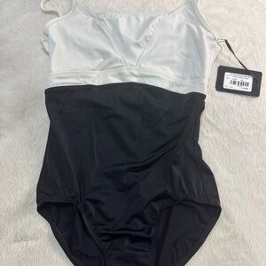 Elegant Black and White Women's Swimsuit